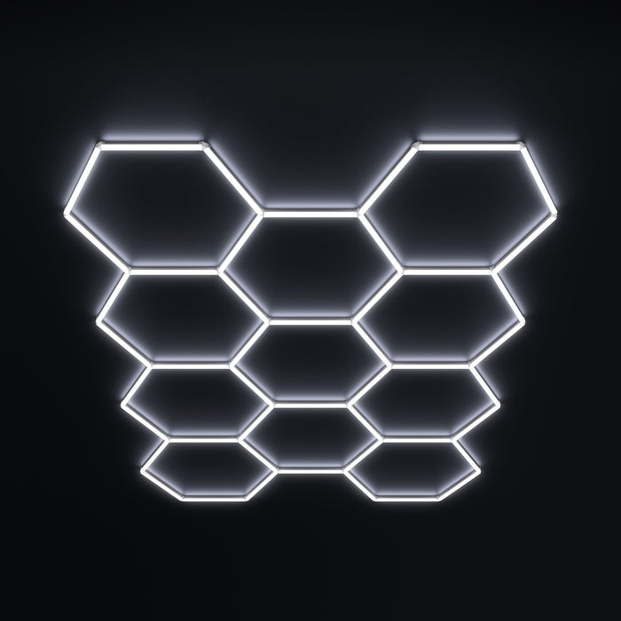 HexGlow Lighting Large 11 Hex Kit (13.53' x 9.74') - Sweatfully
