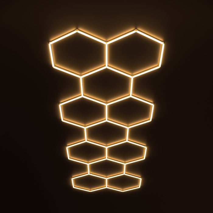 HexGlow Lighting Long 11 Hex Kit (17.5' x 5.5') - Sweatfully