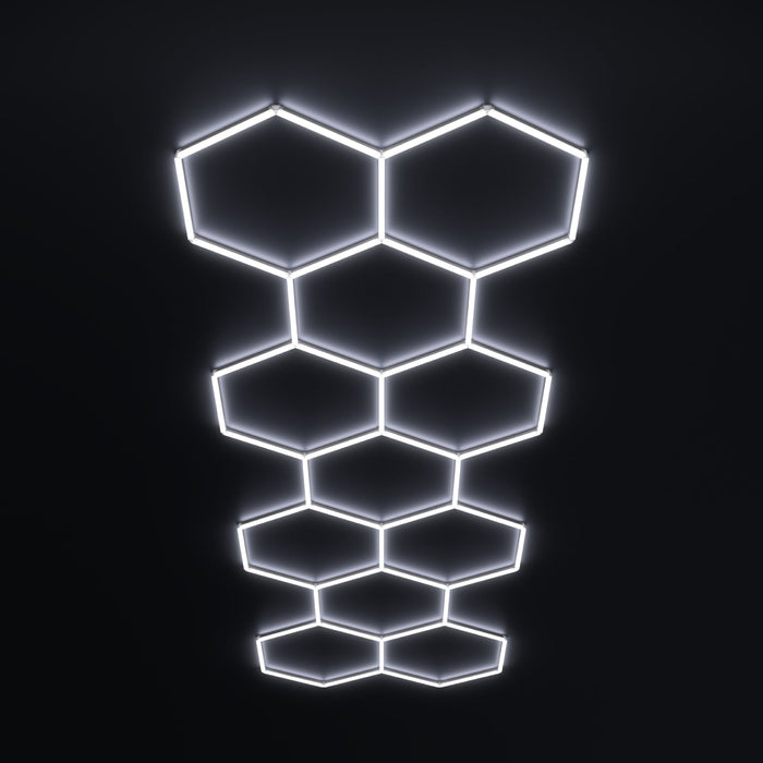 HexGlow Lighting Long 11 Hex Kit (17.5' x 5.5') - Sweatfully
