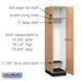 Salsbury 16" Wide Single Tier Solid Oak Executive Wood Locker - 1 Wide - 6 Feet High - 21 Inches Deep - Light Oak - Sweatfully