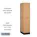 Salsbury 16" Wide Single Tier Solid Oak Executive Wood Locker - 1 Wide - 6 Feet High - 21 Inches Deep - Light Oak - Sweatfully