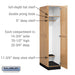 Salsbury 16" Wide Single Tier Solid Oak Executive Wood Locker - 1 Wide - 6 Feet High - 24 Inches Deep - Light Oak - Sweatfully
