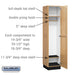 Salsbury 16" Wide Single Tier Solid Oak Executive Wood Locker - 1 Wide - 6 Feet High - 18 Inches Deep - Light Oak - Sweatfully