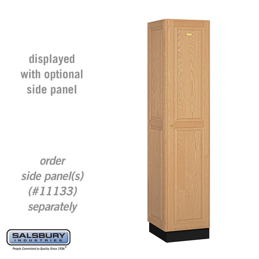 Salsbury 16" Wide Single Tier Solid Oak Executive Wood Locker - 1 Wide - 6 Feet High - 18 Inches Deep - Light Oak - Sweatfully