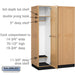 Salsbury 16" Wide Single Tier Solid Oak Executive Wood Locker - 3 Wide - 6 Feet High - 21 Inches Deep - Light Oak - Sweatfully