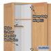 Salsbury 16" Wide Single Tier Solid Oak Executive Wood Locker - 3 Wide - 6 Feet High - 21 Inches Deep - Light Oak - Sweatfully