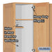 Salsbury 16" Wide Single Tier Solid Oak Executive Wood Locker - 3 Wide - 6 Feet High - 24 Inches Deep - Light Oak - Sweatfully