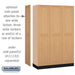 Salsbury 16" Wide Single Tier Solid Oak Executive Wood Locker - 3 Wide - 6 Feet High - 18 Inches Deep - Light Oak - Sweatfully