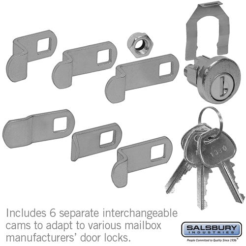 Universal Locks for CBU/NDCBU Pedestal Style Mailbox Door with 3 Keys per Lock - 5 Pack - Sweatfully