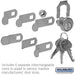 Universal Locks for CBU/NDCBU Pedestal Style Mailbox Door with 3 Keys per Lock - 5 Pack - Sweatfully