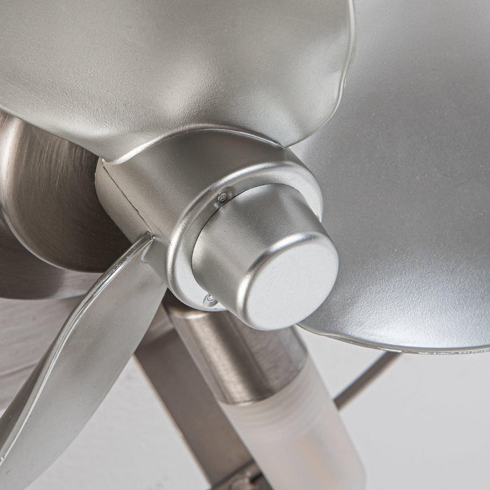 12" Flush Mount Low Profile Caged Small Ceiling Fan with Light and Remote Control - Sweatfully