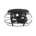 12" Flush Mount Low Profile Caged Small Ceiling Fan with Light and Remote Control - Sweatfully