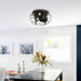 12" Flush Mount Low Profile Caged Small Ceiling Fan with Light and Remote Control - Sweatfully