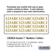 Salsbury Custom Numbers / Letters - Horizontal - Gold Vinyl - 1 Inch High - Sweatfully