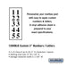 Salsbury Custom Numbers / Letters - Vertical - Black Vinyl - 3 Inches High - Sweatfully
