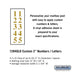 Salsbury Custom Numbers / Letters - Vertical - Gold Vinyl - 3 Inches High - Sweatfully