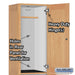 Salsbury 16" Wide Double Tier Solid Oak Executive Wood Locker - 1 Wide - 6 Feet High - 18 Inches Deep - Light Oak - Sweatfully