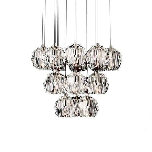 Kristal Crystal Round Cluster Chandelier 19″(4.3″) - Sweatfully