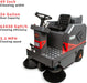 SM1250+ 49" Ride-on Industrial Floor Sweeper,  69000 Sqft/h, 3.5 hr Fast Charging Lithium Battery - Sweatfully