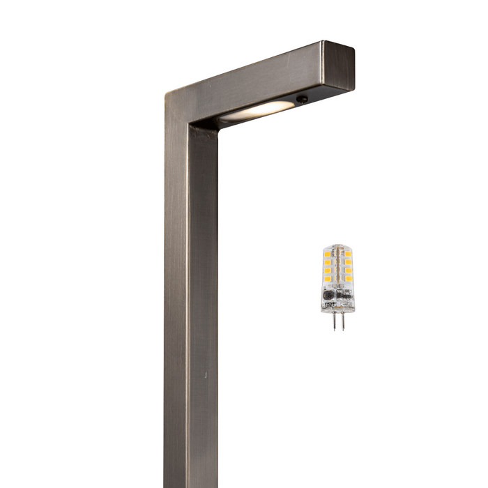 Gardenreet Solid Brass Low Voltage Landscape Path Light, 12V LED Outdoor Accent Pathway and Area Light(Modern L-shape 2404) - Sweatfully