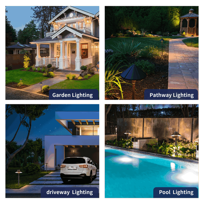 Gardenreet Solid Brass Low Voltage Landscape Pathway Light, LED Outdoor Accent Path and Area Light(Hat 2401) - Sweatfully