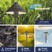Gardenreet Brass Low Voltage Pathway Lights, 12V Outdoor LED Landscape Path Lights(Traditional Umbrella) for Walkway Driveway Garden Yard (2412) - Sweatfully