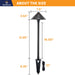 Gardenreet Brass Low Voltage Pathway Lights, 12V Outdoor LED Landscape Path Lights(Traditional Umbrella) for Walkway Driveway Garden Yard (2412) - Sweatfully