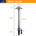 Gardenreet Brass Low Voltage Pathway Lights, 12V Outdoor LED Landscape Path Lights(Umbrella) for Walkway Driveway Garden Yard (2413) - Sweatfully