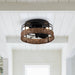 13" Farmhouse Flush Mount Reversible Ceiling Fan with Lighting and Remote Control - Sweatfully