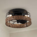 13" Farmhouse Flush Mount Reversible Ceiling Fan with Lighting and Remote Control - Sweatfully
