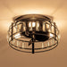 13" Modern DC Motor Flush Mount Reversible Crystal Ceiling Fan with Lighting and Remote Control - Sweatfully