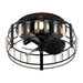 13" Modern DC Motor Flush Mount Reversible Crystal Ceiling Fan with Lighting and Remote Control - Sweatfully