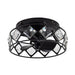 13" Srinager Modern DC Motor Flush Mount Reversible Crystal Ceiling Fan with Lighting and Remote Control - Sweatfully