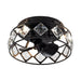 13" Srinager Modern DC Motor Flush Mount Reversible Crystal Ceiling Fan with Lighting and Remote Control - Sweatfully