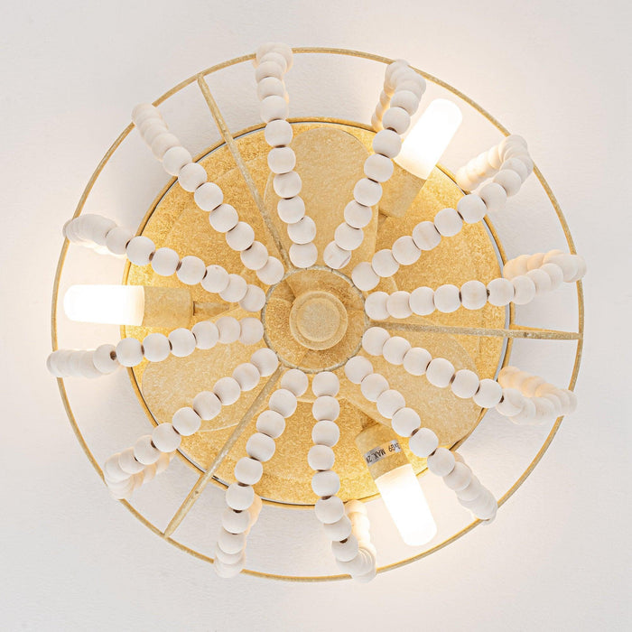 13" Farmhouse DC Motor Flush Mount Reversible Ceiling Fan with Lighting and Remote Control - Sweatfully
