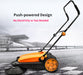 SM650 27.5" Manual Push Powered Floor Sweeper, Triple Brushes, Indoor and Outdoor - Sweatfully