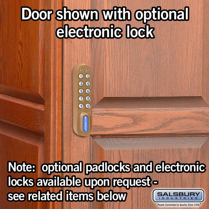 Salsbury 16" Wide Triple Tier Solid Oak Executive Wood Locker - 1 Wide - 6 Feet High - 24 Inches Deep - Medium Oak - Sweatfully