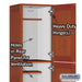 Salsbury 16" Wide Triple Tier Solid Oak Executive Wood Locker - 1 Wide - 6 Feet High - 18 Inches Deep - Medium Oak - Sweatfully