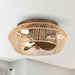14" Farmhouse DC Motor Flush Mount Reversible Iron Ceiling Fan with LED Lighting and Remote Control - Sweatfully
