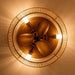 14" Farmhouse DC Motor Flush Mount Reversible Iron Ceiling Fan with LED Lighting and Remote Control - Sweatfully