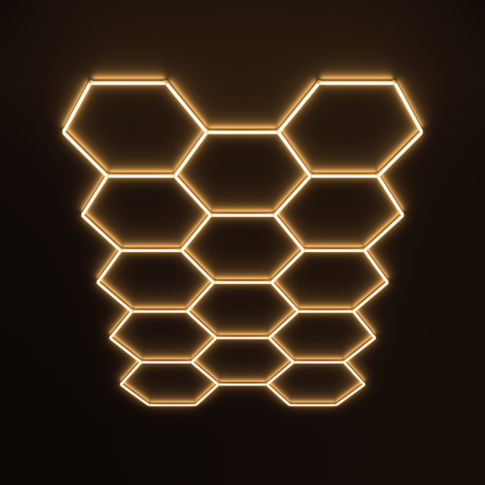 HexGlow Lighting 14 Hex Kit (14' x 8') - Sweatfully