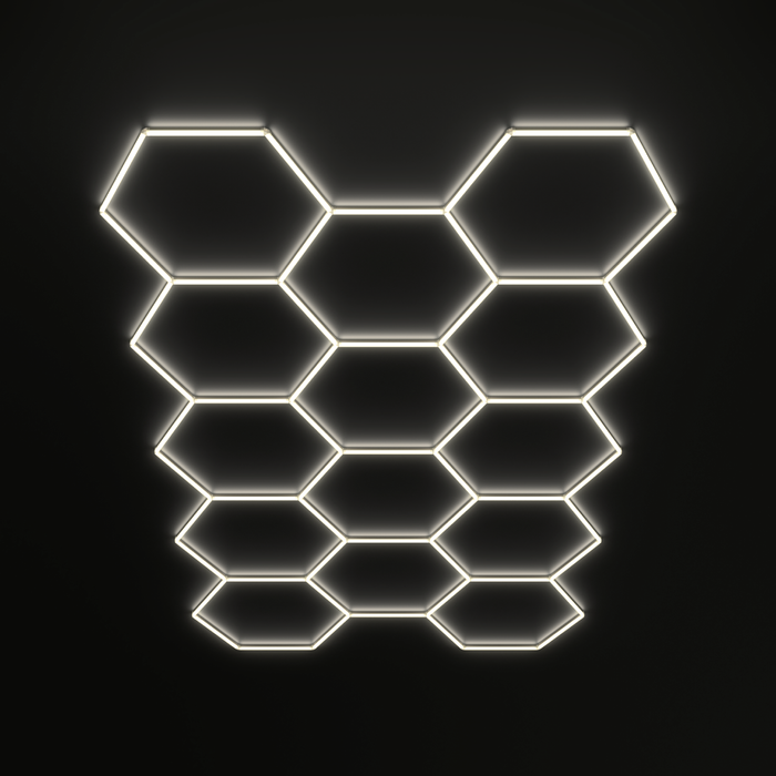HexGlow Lighting 14 Hex Kit (14' x 8') - Sweatfully