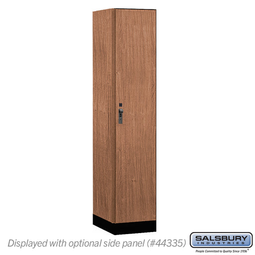 Salsbury 15" Wide Premier Wood Locker - Single Tier - 1 Wide - 6 Feet High - 21" Deep - Red Oak - Hasps - Sweatfully