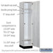 Salsbury 15" Wide Premier Wood Locker - Single Tier - 1 Wide - 6 Feet High - 21" Deep - Silver Teak - Hasps - Sweatfully