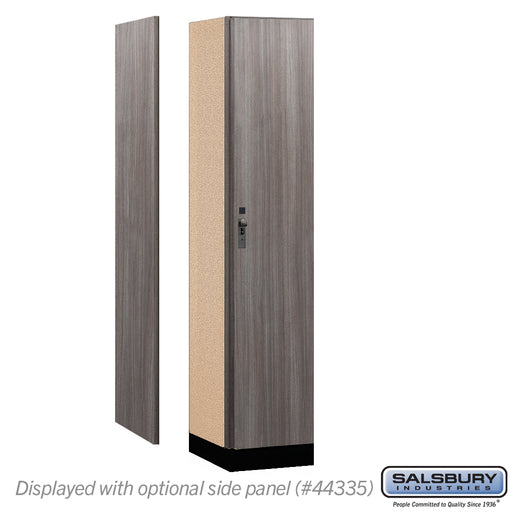Salsbury 15" Wide Premier Wood Locker - Single Tier - 1 Wide - 6 Feet High - 21" Deep - Skyline Walnut - Hasps - Sweatfully