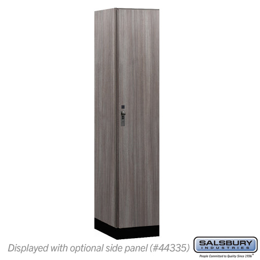 Salsbury 15" Wide Premier Wood Locker - Single Tier - 1 Wide - 6 Feet High - 21" Deep - Skyline Walnut - Hasps - Sweatfully