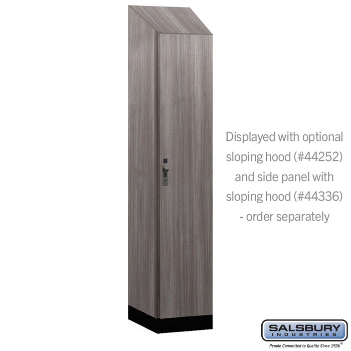 Salsbury 15" Wide Premier Wood Locker - Single Tier - 1 Wide - 6 Feet High - 21" Deep - Skyline Walnut - Hasps - Sweatfully