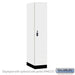 Salsbury 15" Wide Premier Wood Locker - Single Tier - 1 Wide - 6 Feet High - 24" Deep - Arctic White - Resettable Combination Locks - Sweatfully