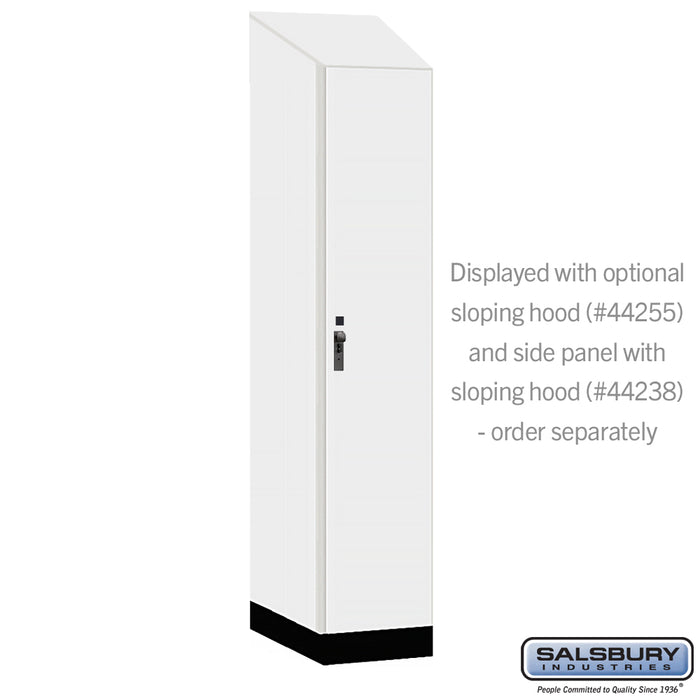 Salsbury 15" Wide Premier Wood Locker - Single Tier - 1 Wide - 6 Feet High - 24" Deep - Arctic White - Hasps - Sweatfully