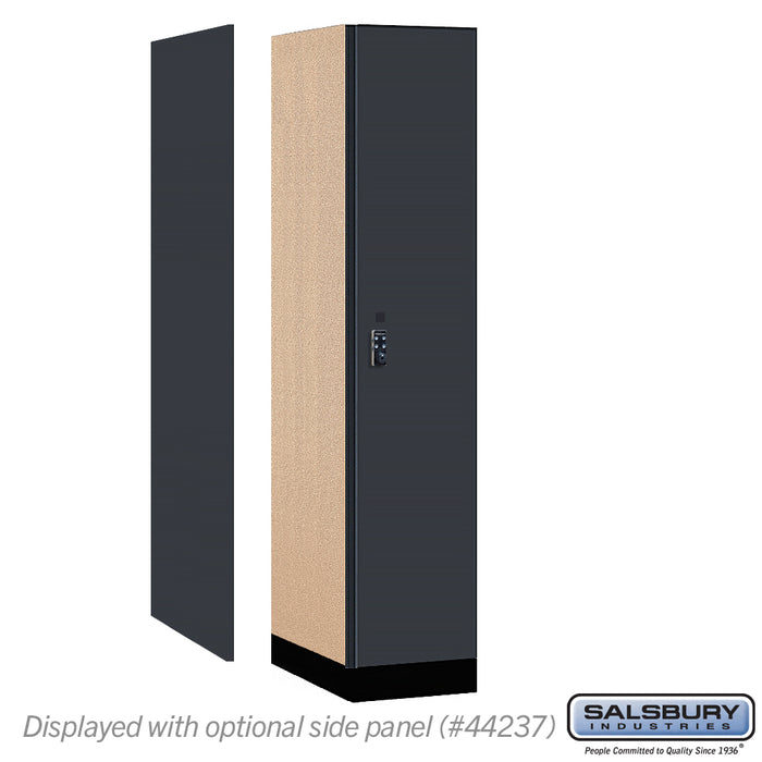 Salsbury 15" Wide Premier Wood Locker - Single Tier - 1 Wide - 6 Feet High - 24" Deep - Carbon Mesh - Resettable Combination Locks - Sweatfully